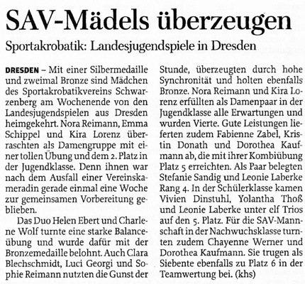 Freie Presse vom 9.07.2013 Freie Presse vom 9.07.2013