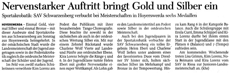 Freie Presse vom 16. April 2013